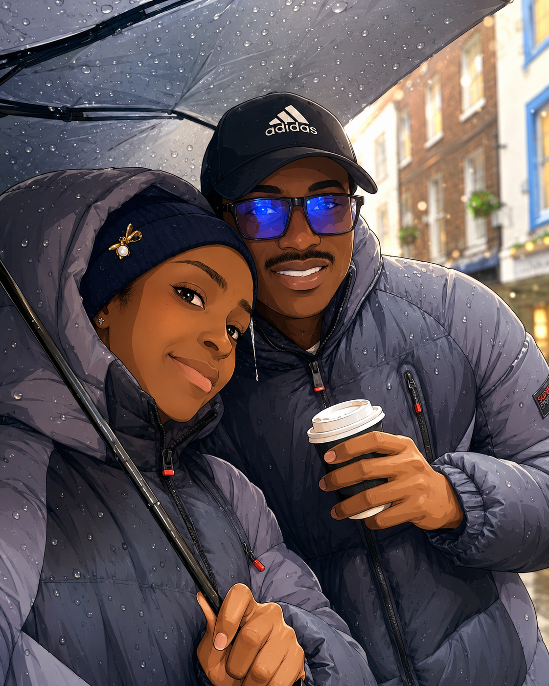 Illustrated moment from Hadeeart and Hammed's story, 9 of 12.